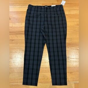 Women’s Elle Plaid Chinos Skinny Dress Pants XXL